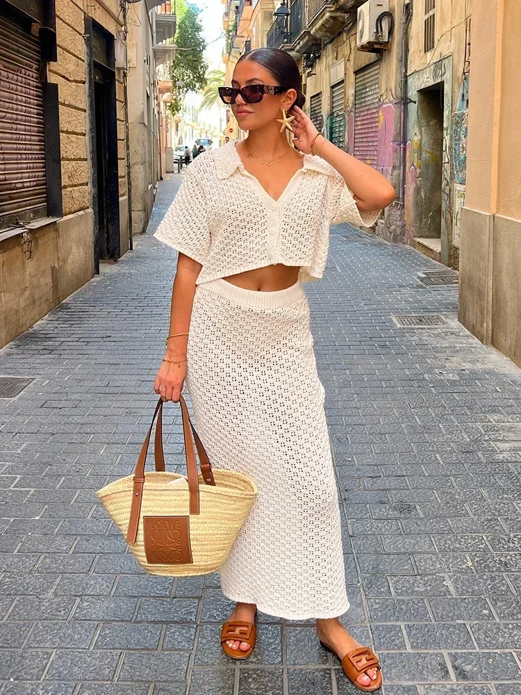 2024 Сексуальная Вязаная пляжная одежда купальник накидки открытый лацканы