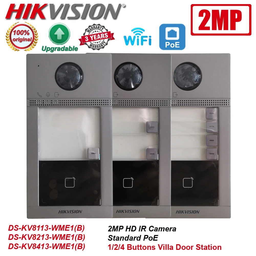 

Hikvision, 2 МП, HD, телефон, телефон, дверной звонок DS-KV8113-WME1 DS-KV8213-WME1 DS-KV8413-WME1