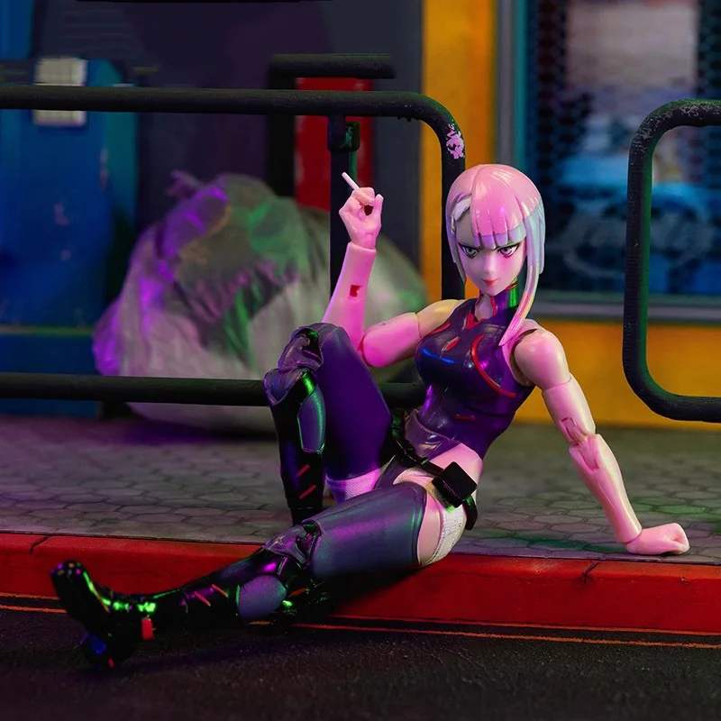 Фото Новая оригинальная аниме-фигурка Jada Cyberpunk: Edgerunners David Martinez Lucyna Kushinada, экшн-фигурка, игрушки для детей, Рождественский подарок №4