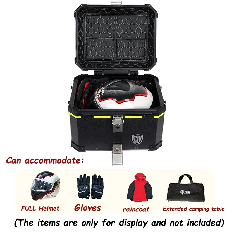 45л задний ящик для мотоцикла багажник из алюминиевого сплава хвостовой чехол