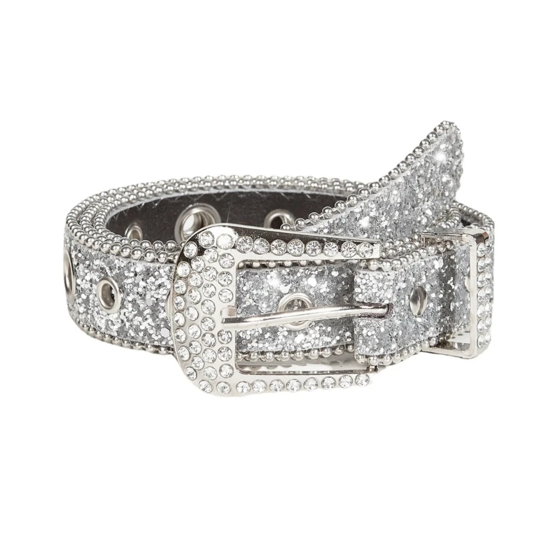 

Пояс для ночного клуба, блестящий пояс с полной блестками для женщин и мужчин, джинсы, официальное платье T8NB