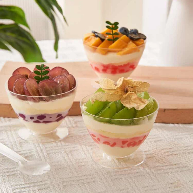 200 мл 10 шт. утолщенная круглая миска для десерта контейнер мусса многоразовый