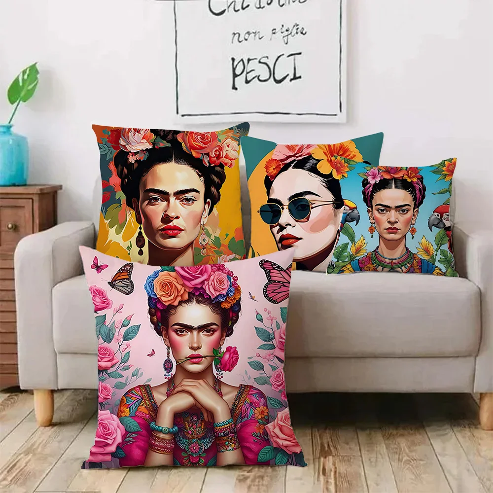 Pillow Covers F-Fridas Cartoon Sofa Decorative Home Double-sided Printing Short Plush Cute Cushion Cover