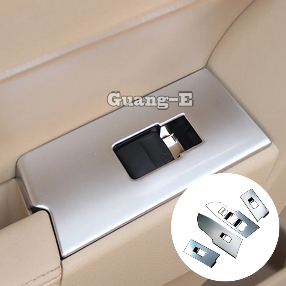 

Car ABS Matte Door Window Glass Panel Armrest Lift Switch Button Trim Frame Handrail For Toyota Corolla Altis 2014 2015 2016