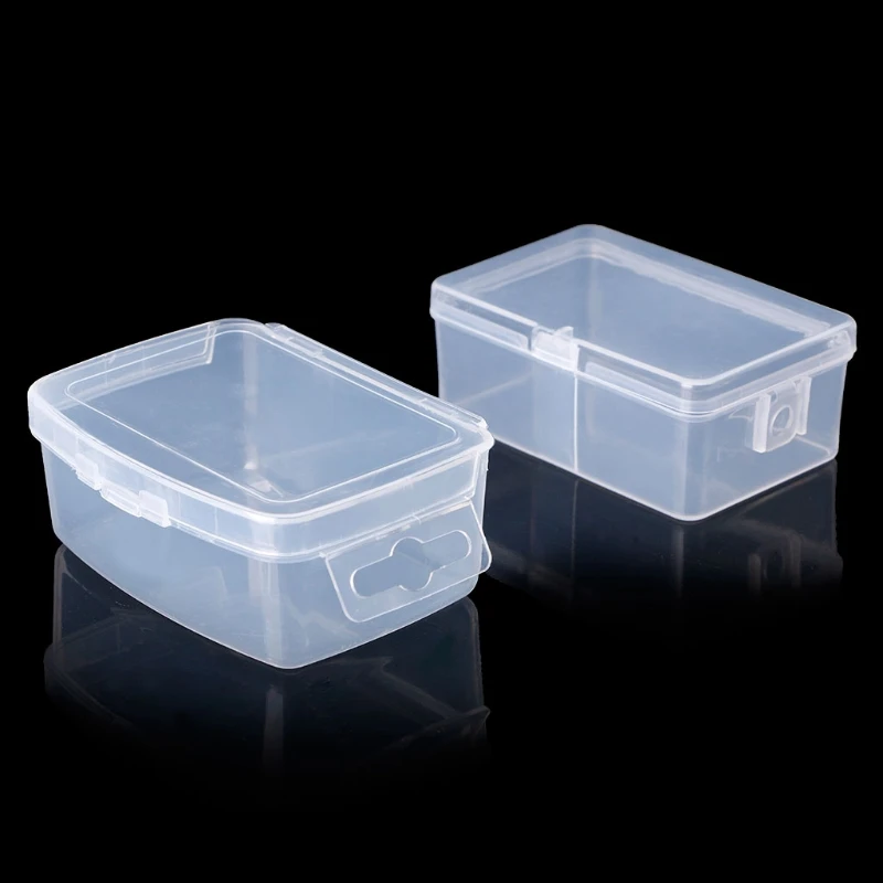 

Rectangular Plastic Transparent Storage Box Jewelry Beads Container Organizer