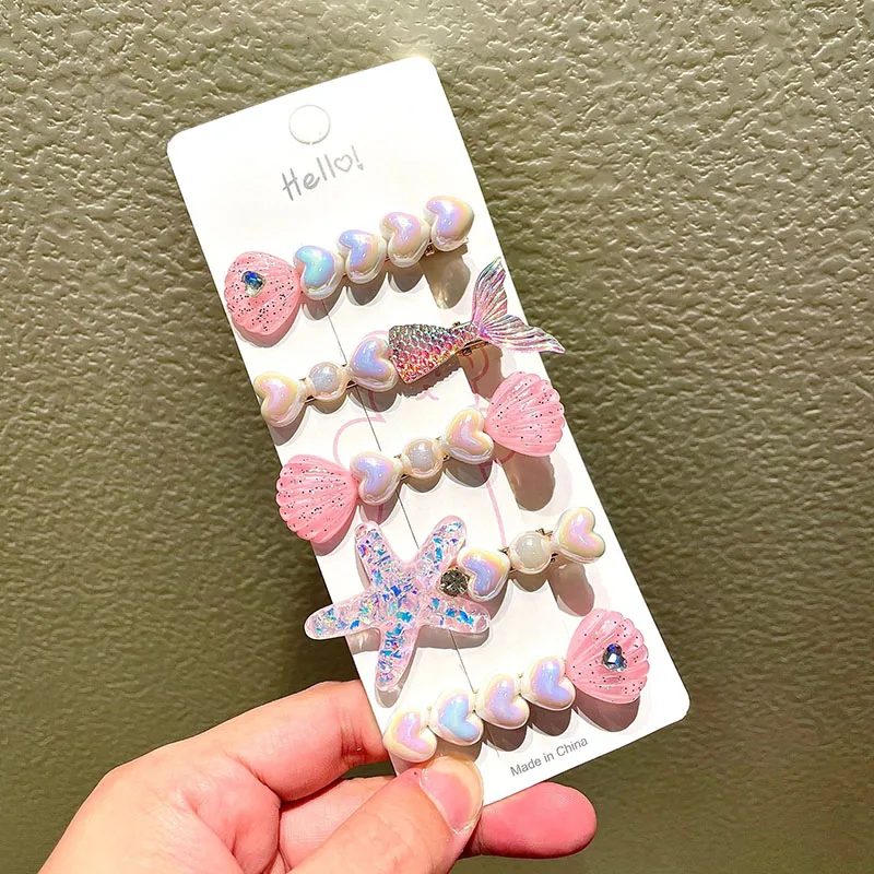 Летняя милая океанская принцесса с жемчугом морская звезда заколка для волос