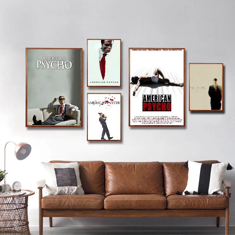 A-American P-Psycho постер фильма самоклеящаяся художественная водостойкая бумажная