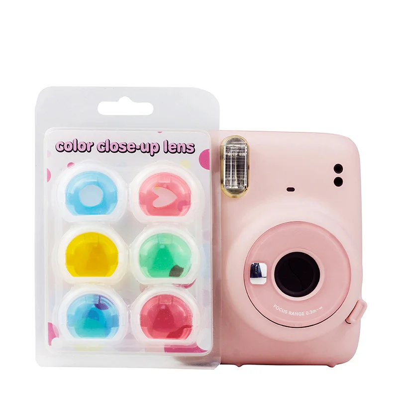 

6 шт./набор, цветные зеркальные фильтры для фотоаппаратов Fujifilm Instax Mini 11