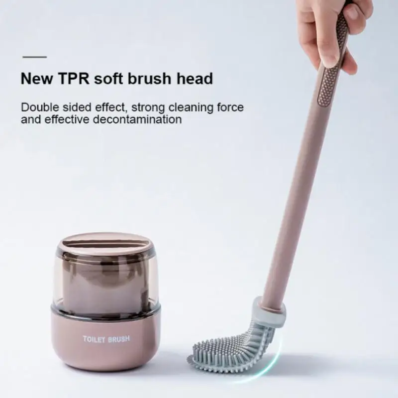 

1 шт., силиконовая щетка для унитаза, с держателем