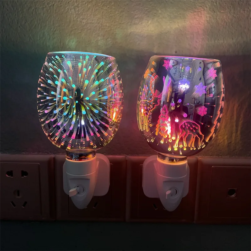 

3D LED Night Light with Electric Plug Aromatherapy Wax Melt Oil Galaxy Lamp New Year Valentine's Day Girlfriend Gift Home Decor
