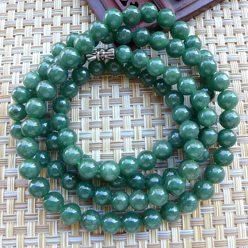 

100% Natural A Dark Green Emerald Jade Pendant Necklace Drop Shipping