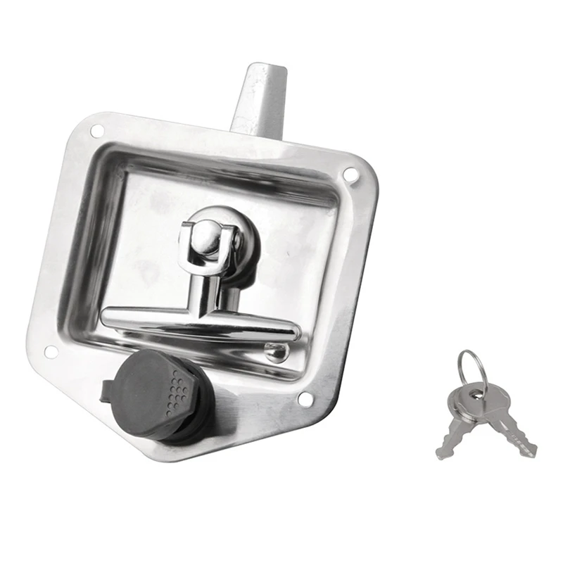 

Stainless T Latch Tool Lock Underbody Box Wrecker Pickup Flatbed RV Work Truck Bed
