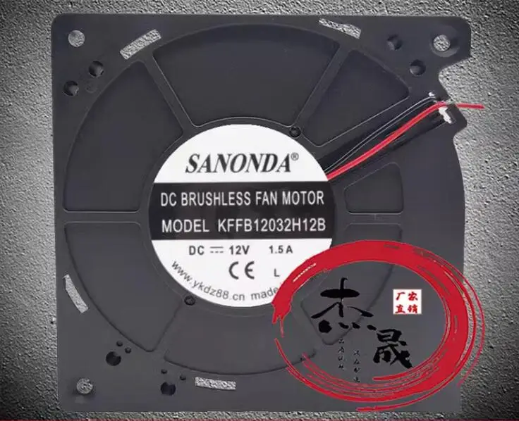 Фото SANONDA KFFB12032H12B DC 12 В 0,15 А 120x120x30 мм 2-проводной охлаждающий вентилятор для сервера №1