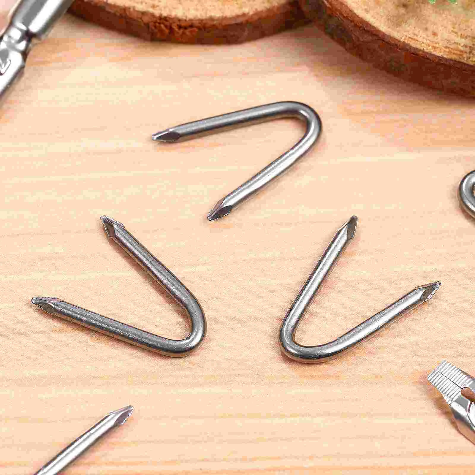 70 шт. колья гвозди для забора патч-кабели проволочные скобы ограждения стальные