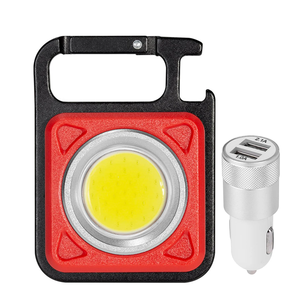 

Mini Flashlight Keychain LED Light Portable Pocket Flashlight Keychains USB Rechargeable for Outdoor Camping Light Corkscrew