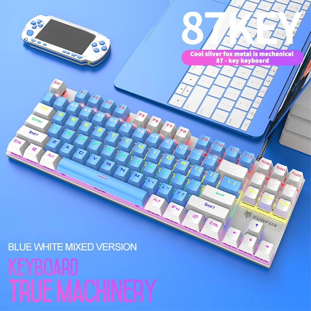 

87 Axis Keys Mechanical Keyboard Gaming Keyboard With RGB Backlight Metal Cover Computer Peripherals For PC Computer Gamer