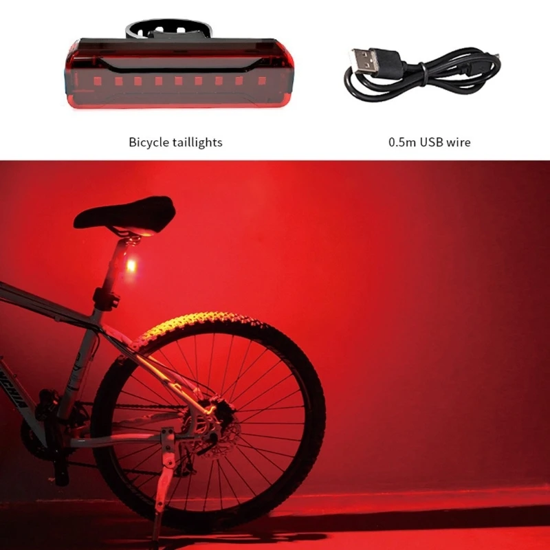 

Bright LED Light, Rechargeable Tail Light, Helmet Safety Light