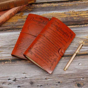 Кожаный блокнот с гравировкой, 20 х12 см, Дневник для моей дочери, внучки, лица, проблемы, любовь, папа, записная книжка с гравировкой