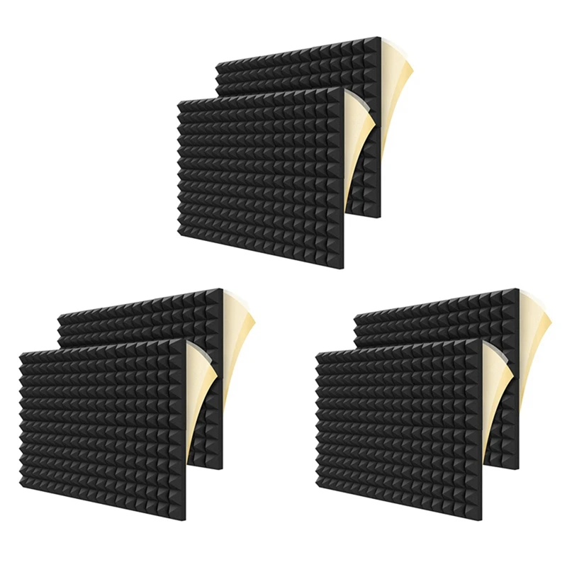 

36Pcs Soundproof Foam Panels,2 Inch X 12 Inch X 12 Inch Pyramid Shaped Acoustic Panels For Wall,Studio, Home And Office