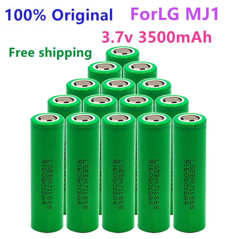 

1-10PCS 100% Original MJ1 3.7 v 3500 mah 18650 Lithium Rechargeable Battery For Flashlight batteries for LG MJ1 3500mah battery