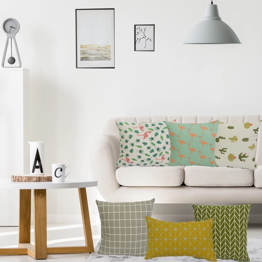 

Nordic Geometry Cushion Cover Printing Linen Pillow case Wedding Decoraton Pillow Cover Home Decorative Sofa Throw Pillow Case