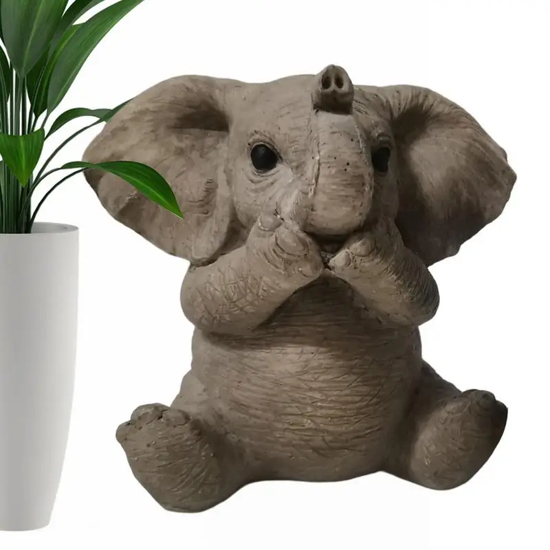 

3 вида маленького слона украшение счастливый фэн-шуй искусственная Смола творчество милый слон кукла игривая для дома