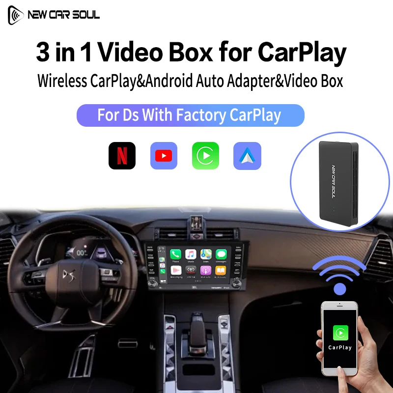 

Wireless CarPlay Adapter for lPhone Wireless Auto Car Adapter Apple Wireless Carplay Dongle Plug Play WiFi 2.4G 5.0G FOR Renault