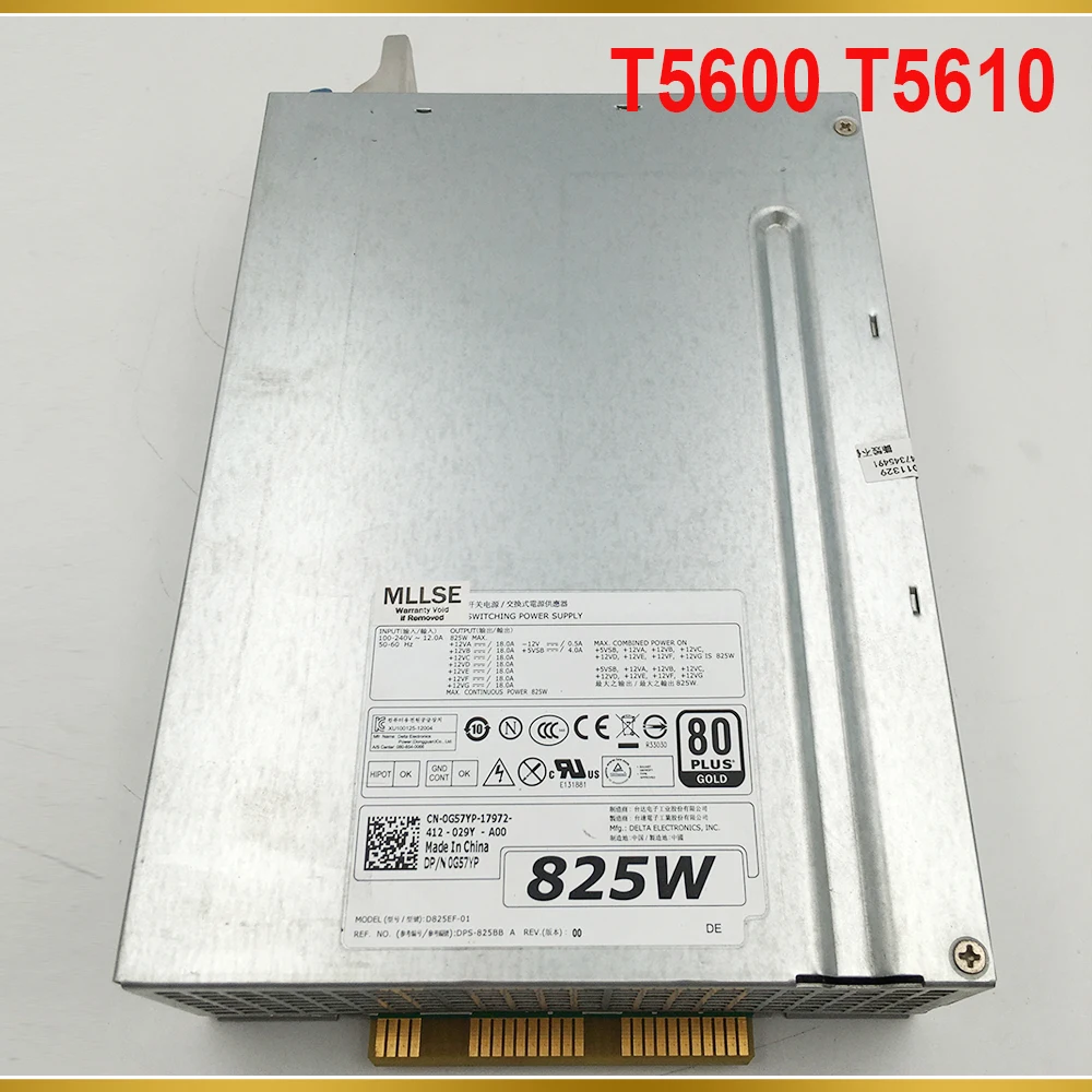 Для DELL T5600 T5610 источник питания D825EF-01 A 0G57YP 825W DPS-825BB