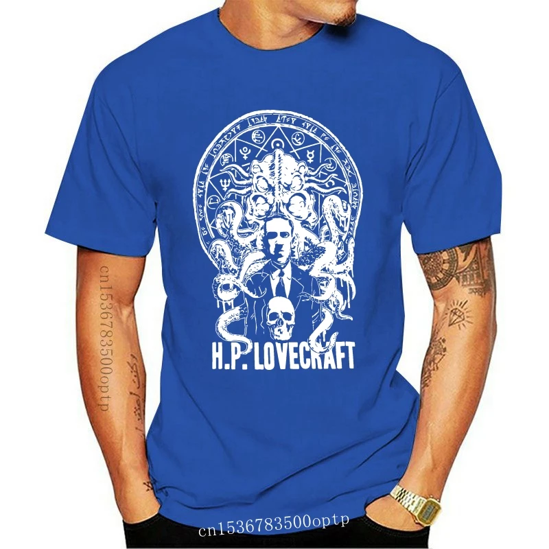 

Модная новая футболка H P Lovecraft Cthulhu с изображением страшной фантастики, Приталенная футболка, классная футболка, Молодежная Футболка