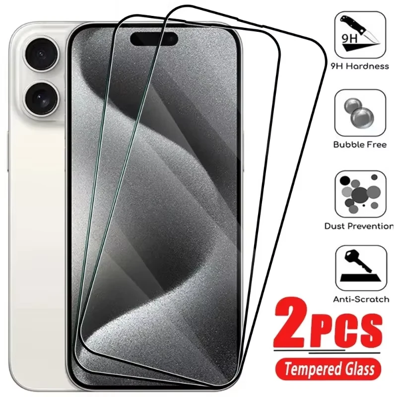 1-2Pcs Full Cover Screen Protector For Xiaomi Redmi Note 13 Pro 5G 12 11 10 9 8 7 10s 11s 12s 10A 9A 9T 13C 10C 12C Glass Film