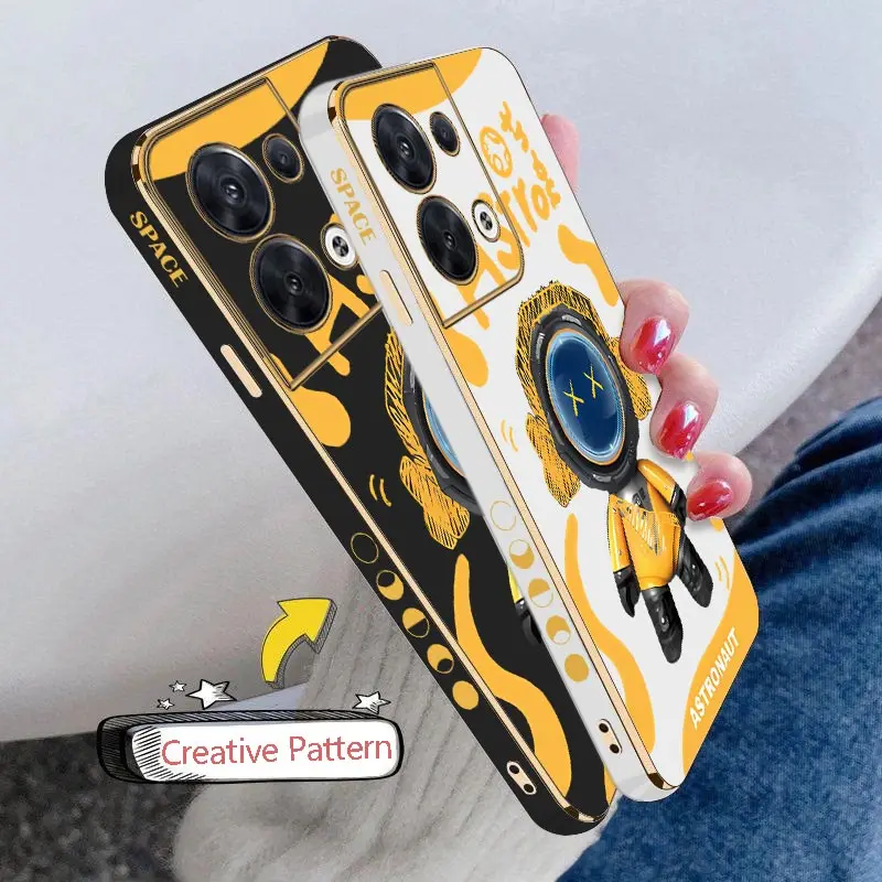 Роскошный чехол для телефона с комбинезоном астронавта OPPO Reno 8Pro 8T 8 10 9 7Z 6ProPlus 9ProPlus