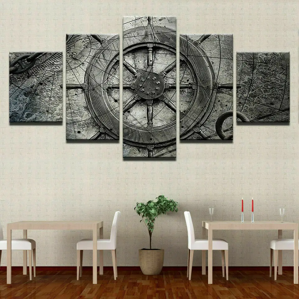 Навигационная картина с морским коллажем Картина на холсте искусство стену