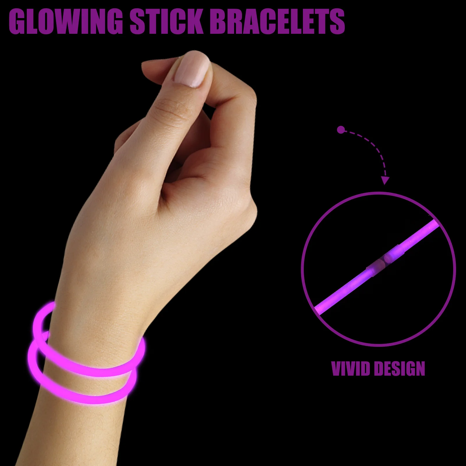 100 шт. розовая световая палочка детские игрушки светящиеся палочки вечерние