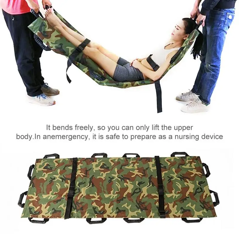 

12 Handles Portable Soft Stretcher Thickened Canvas Soft First Aid Household Medical Stretcher With Handbag Outdoor