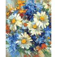 gatyztory 60x75cm frame picture painting by numbers flowers acrylic wall art picture for home decors coloring by number