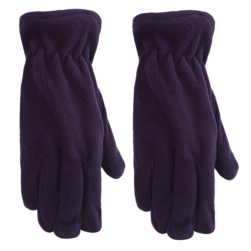 

New Fleece Plush Gloves 8 Colors Solid Color Wrist Full Finger Gloves Fashion Winter Ladies Fashion Ladies Warm Gloves