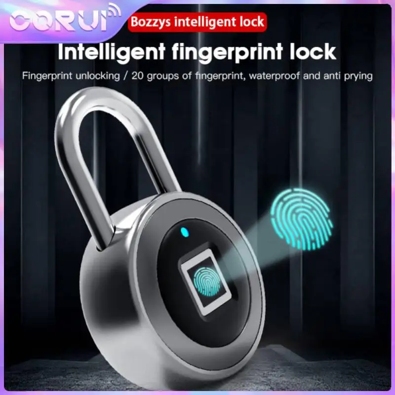 

Corui Fingerprint Padlock Lock Electronic Intelligent Anti-theft Cabinet Lock Waterproof Rechargeble Portable Security Lock