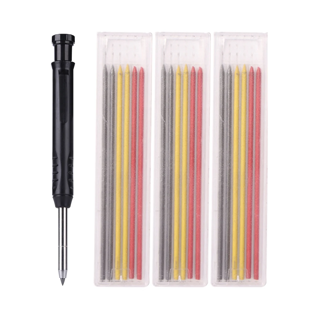 

Твердый плотничный набор карандашей с 18 стержнями, глубокие механические карандаши, твердый плотничный набор автоматических карандашей