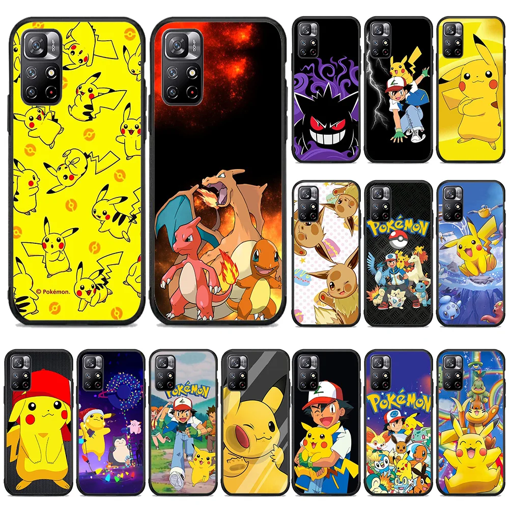 Черный чехол B-66 Pokemon для VIVO Y19 Y11S Y30 Y20a Y12s X60 Y15 Y20s Y30i Y15s Y50 Y20 Y16 Y12 Y31 S1 Y20i Y11 Pro