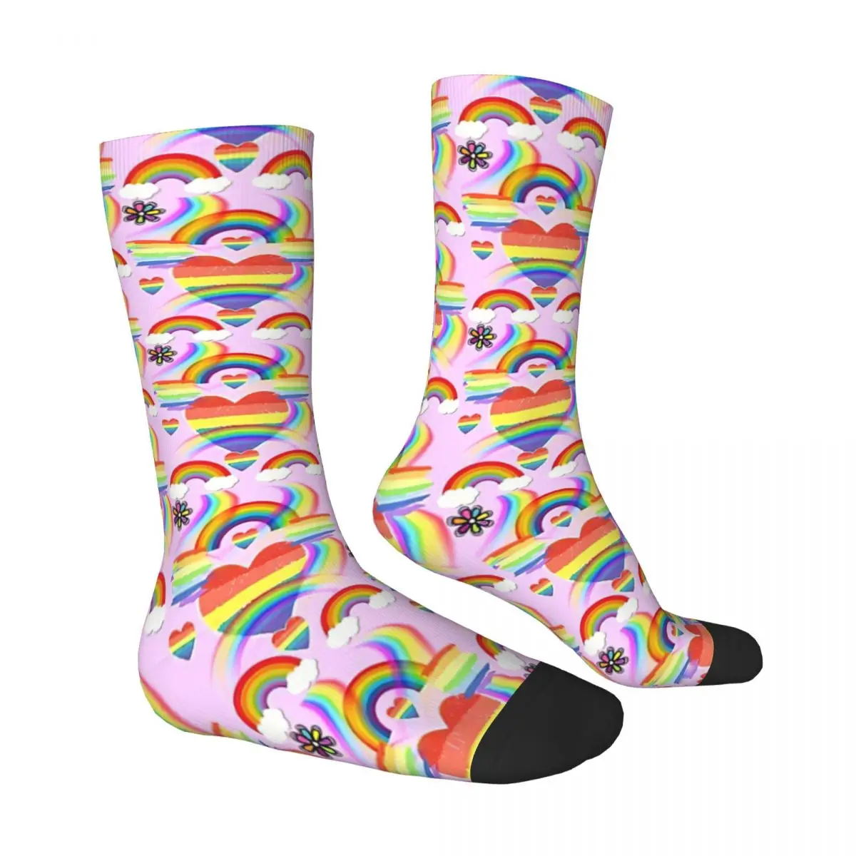 Hot Sale Pride Socks Fashion Funny Printed Polyester Long Socks Harajuku Comfortable Breathable Happy Gift sockings For Unisex