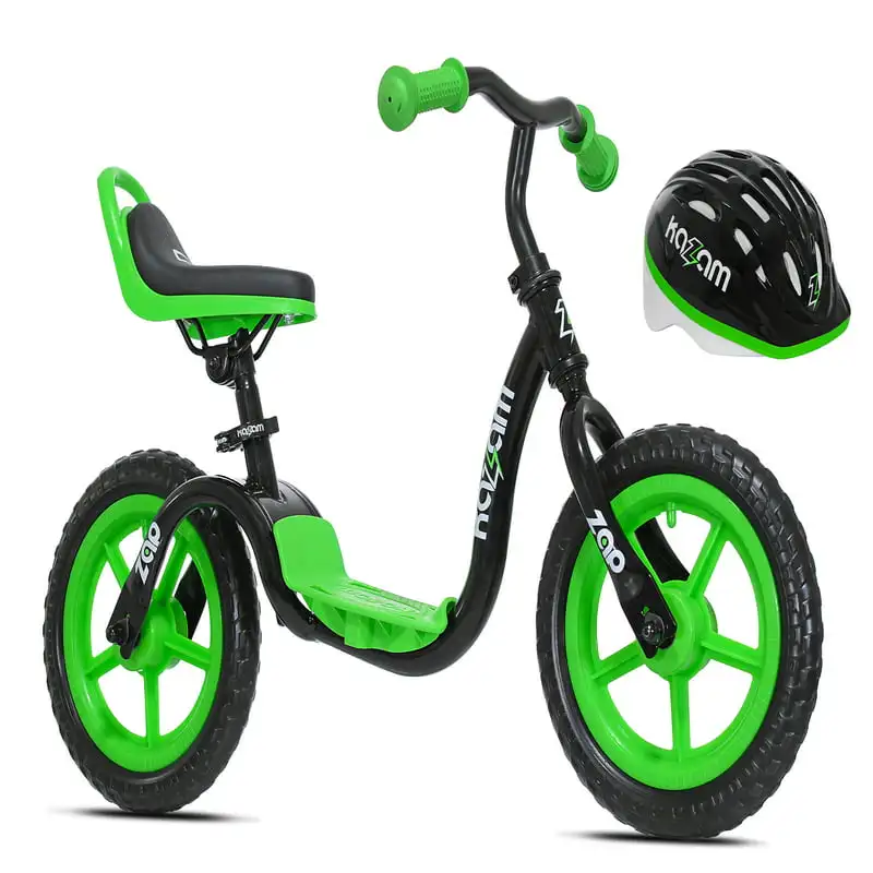 

12" 's Balance Bike, Helmet and Pad Set, /Green