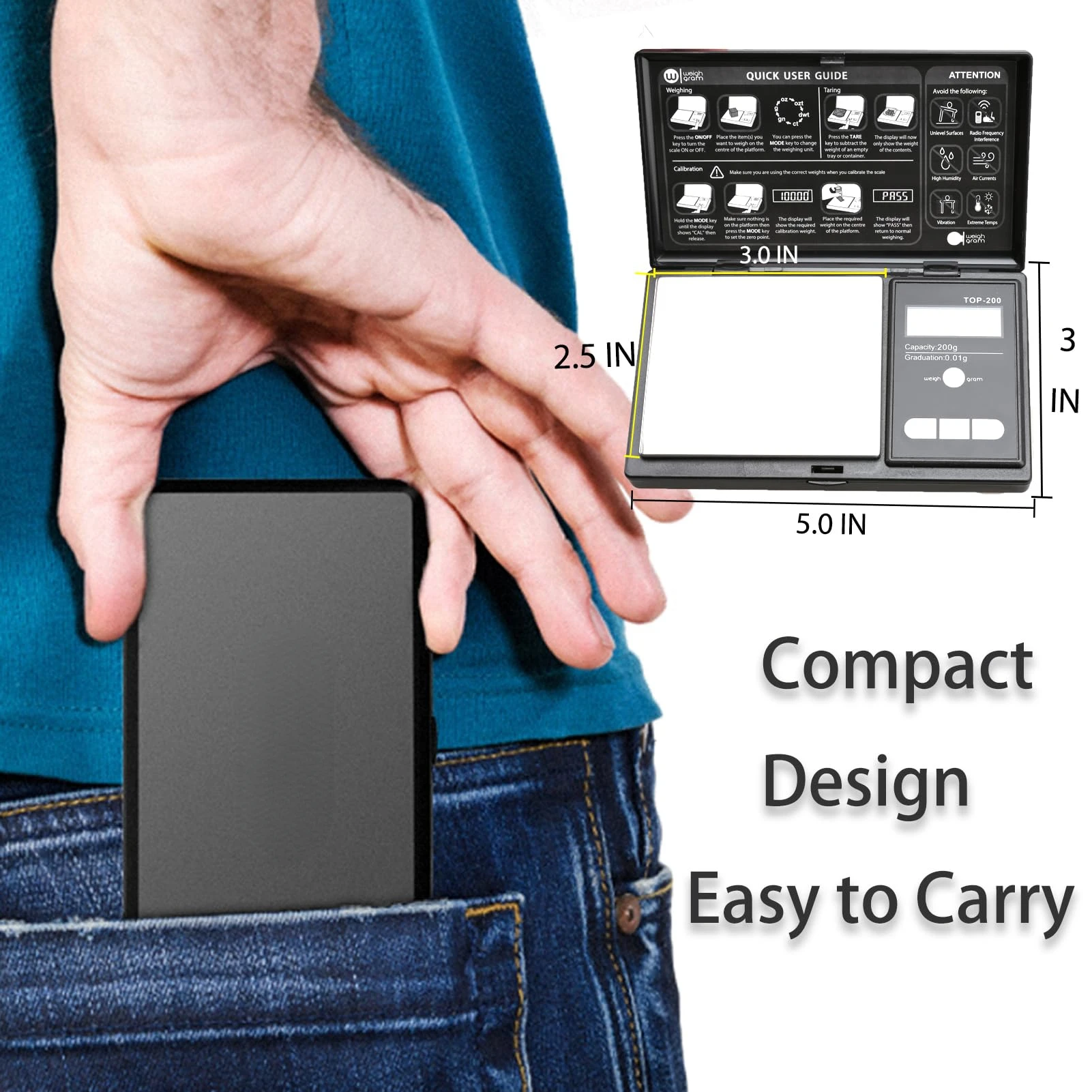 Портативный цифровой светодиодный дисплей для кухонных весов