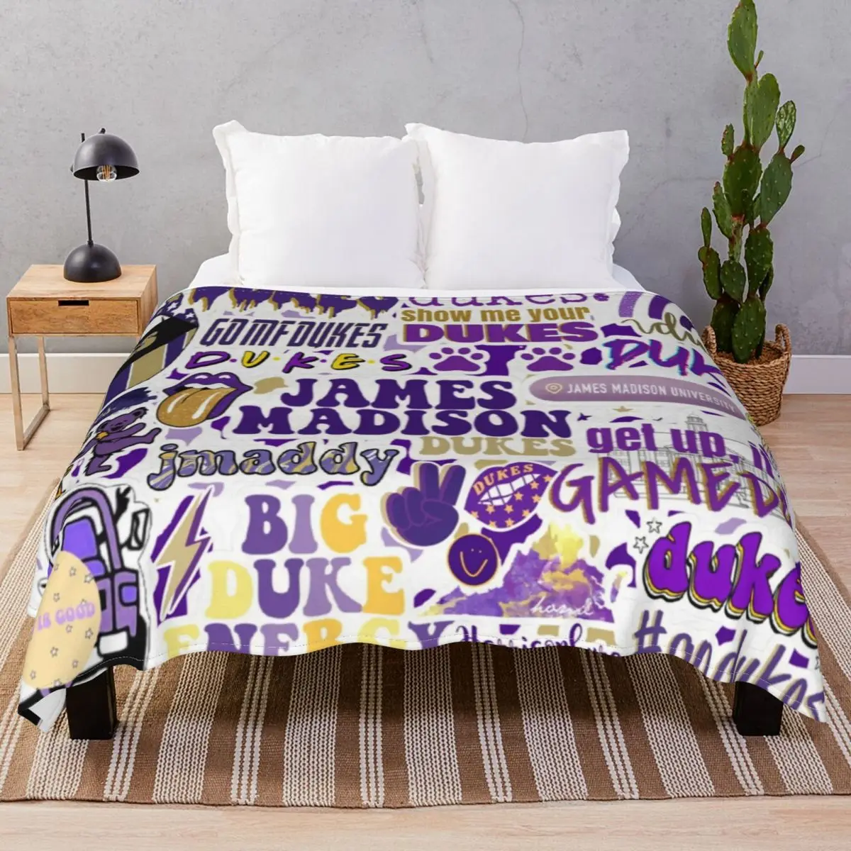 

JMU Dukes одеяло Фланелевое всесезонное легкое тонкое покрывало s для кровати, дивана, лагеря, офиса