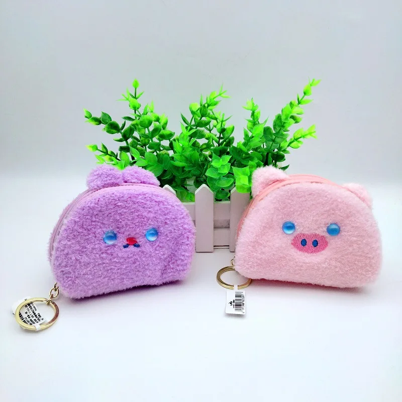 1 шт. плюшевый Кошелек для монет в виде милых животных