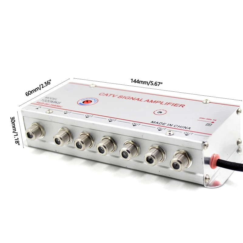 6Way 1 in 6 out CATV TV Antenna Signal Amplifier Booster Splitter | Электроника