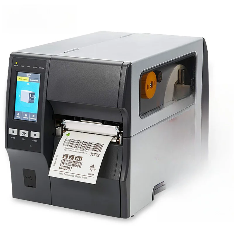 Zebra Originele Gloednieuwe Zt411 300Dpi 4Inch Industriële Thermische Overembali Barcode Label Printer Kleur 356 мм (14 &quot)/Tweed