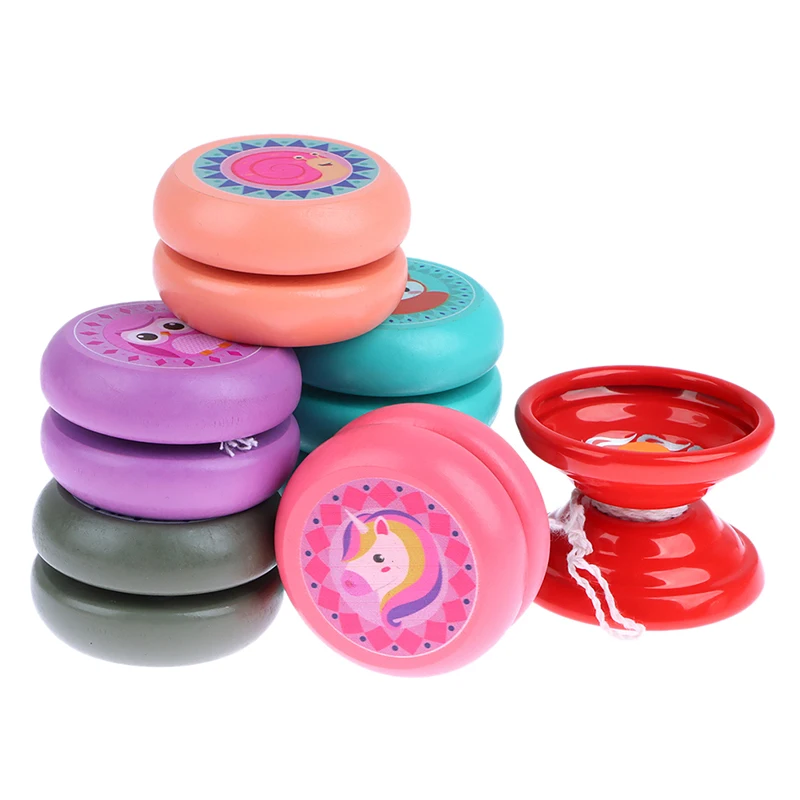 Детский шар йо-йо милые животные принты деревянные игрушки божья коровка Детские