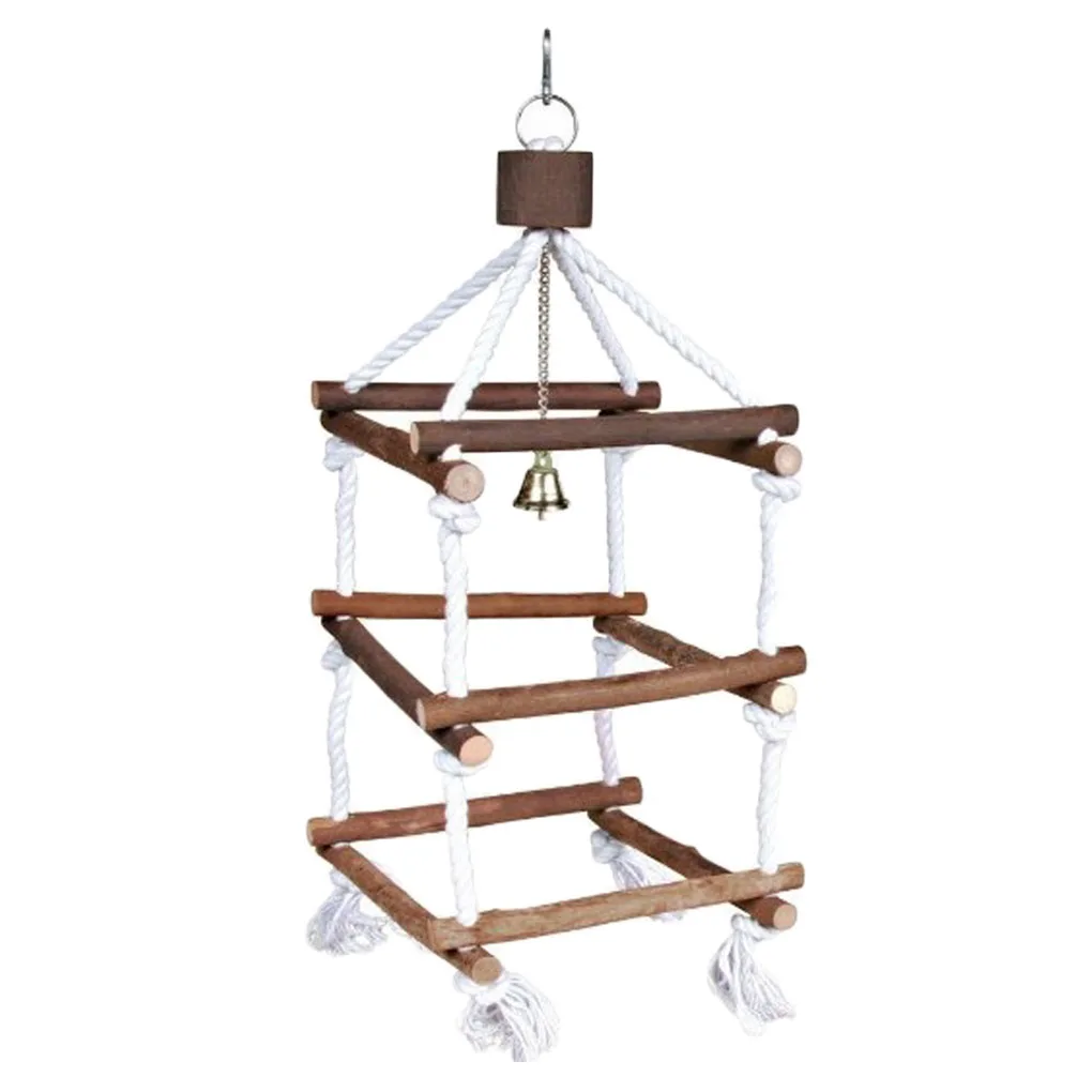 

Деревянная подвесная качели, деревянная веревка, башня, птичий мост, качели, игрушка для активного скалолазания, Жевательная клетка для дом...