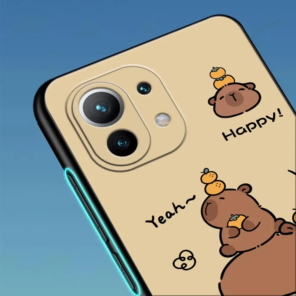 Фото Чехол для телефона Xiaomi 15T 11T 12T 13T 14T Pro 11 Lite 15, Mi POCO X7 X8 M7 F7 Pro F8 Ultra F5 F6 M6 X5 X6 с милым дизайном Капибары, задняя крышка №3