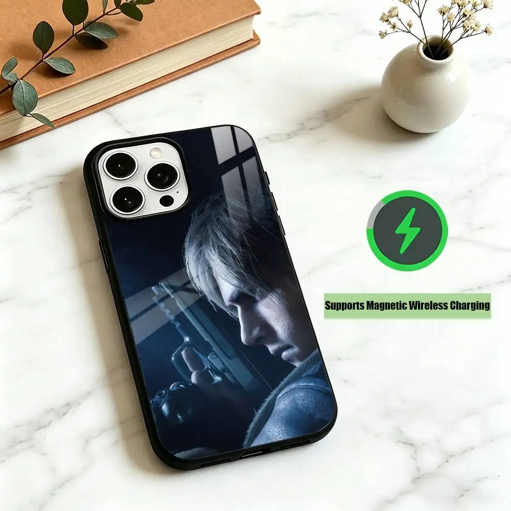 Фото Чехол для iPhone 17, 16, 15, 14, 13, 12, 11 Plus, Pro с портретным принтом Леона Скотта Кеннеди, поддерживает магнитную беспроводную зарядку №4